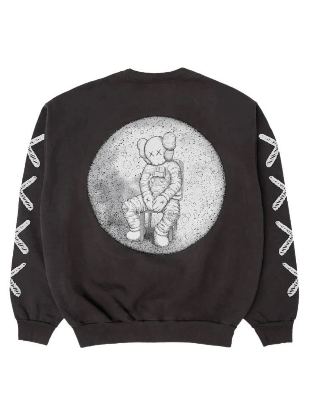 KAWS x KID Cudi Moon Man Back Print Crewneck